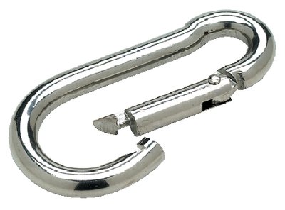 Stainless Steel Safety Spring Hooks 1/4 x 2-1/2